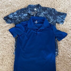 GAP Boys Blue Polo and Navy Floral Shirt Set
